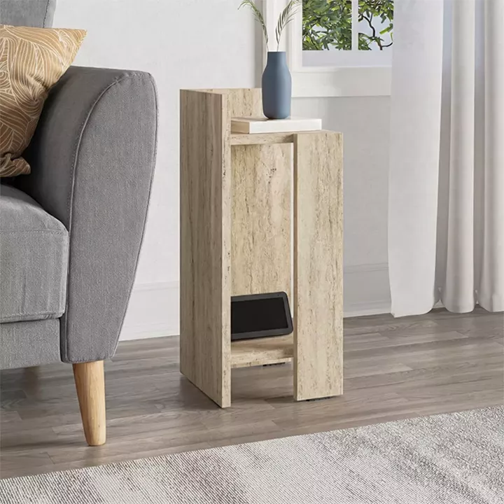 Κομοδίνο Elos Megapap αριστερό χρώμα travertine 25x27x60εκ.