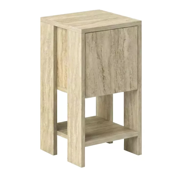 Κομοδίνο Ema Megapap χρώμα travertine 30x30x55εκ.