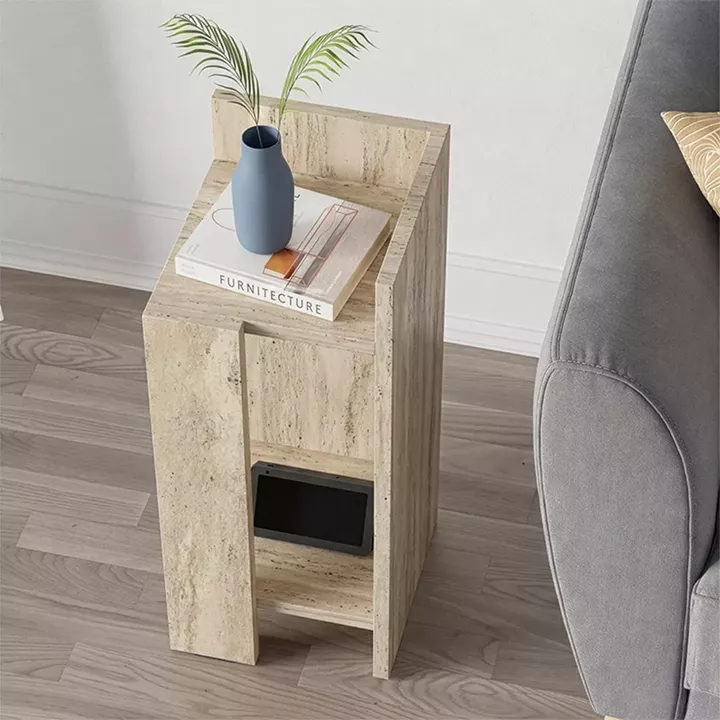 Κομοδίνο Elos Megapap δεξί χρώμα travertine 25x27x60εκ.