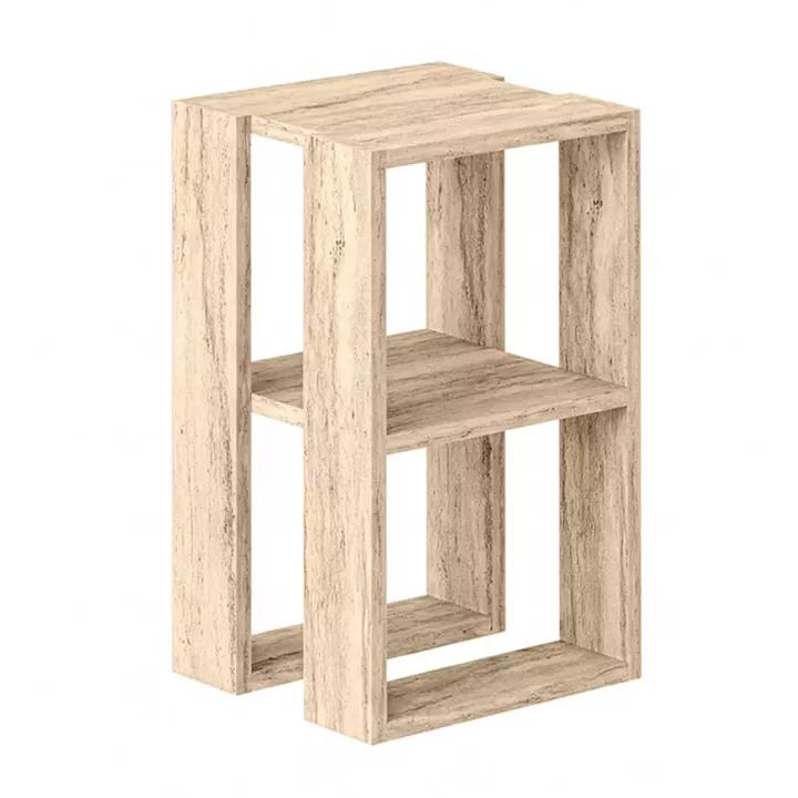 Κομοδίνο - Τραπεζάκι βοηθητικό Lonie Megapap χρώμα travertine 34x30x55εκ.