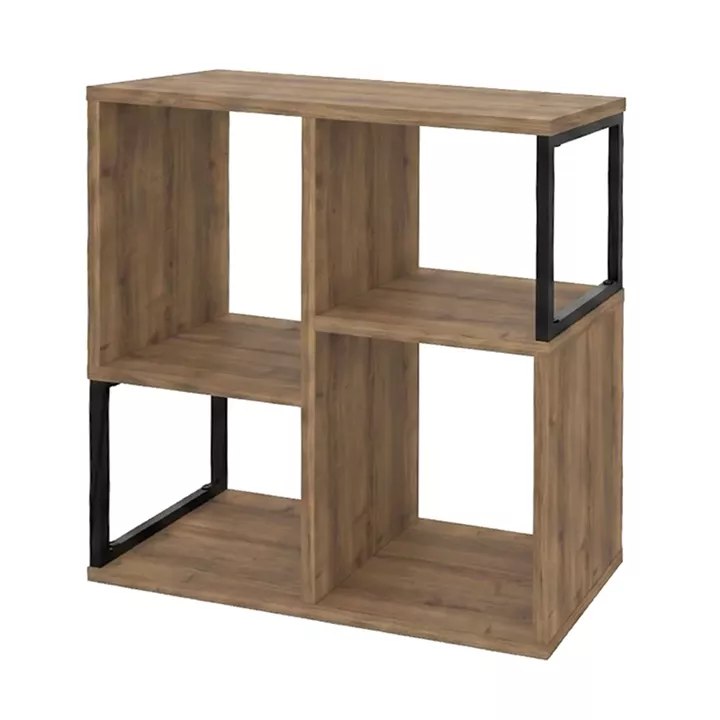 Βιβλιοθήκη Bolton Megapap χρώμα ανοιχτό καρυδί 62x22x62εκ.