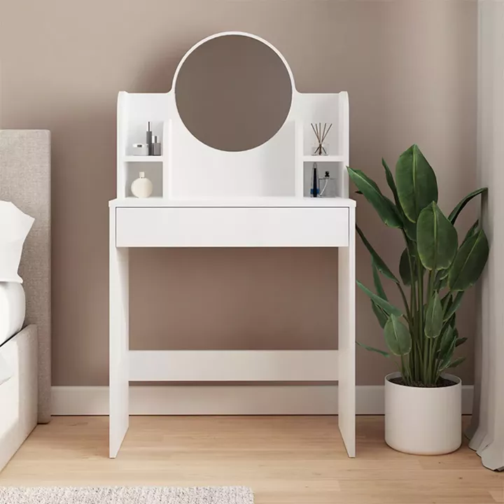 Τουαλέτα με καθρέπτη Idis Megapap χρώμα λευκό 74,8x34,8x135εκ.