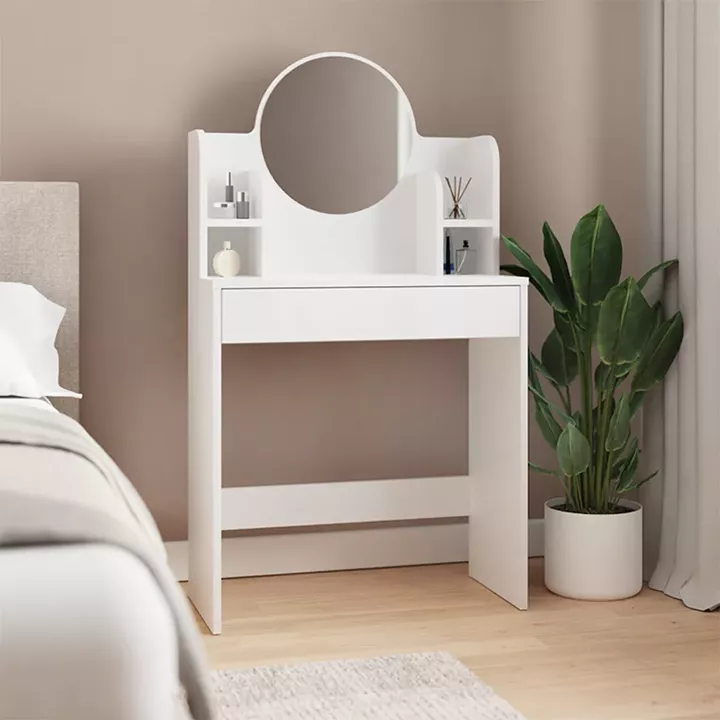 Τουαλέτα με καθρέπτη Idis Megapap χρώμα λευκό 74,8x34,8x135εκ.