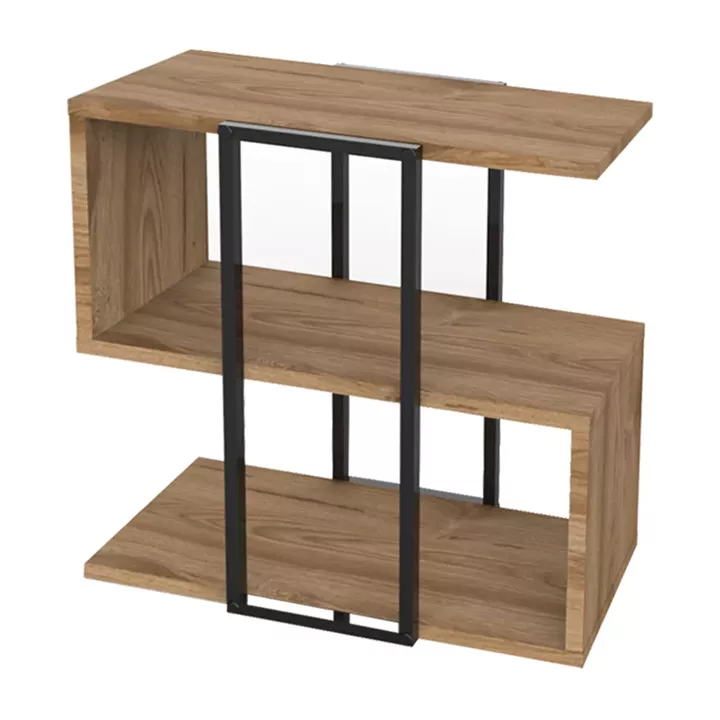 Τραπεζάκι βοηθητικό Homia Megapap χρώμα καρυδί Ud 56x25x56,5εκ.