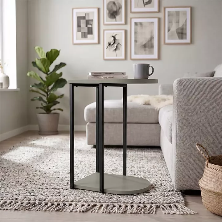 Τραπεζάκι βοηθητικό Roya Megapap χρώμα ash green 41,5x32x56εκ.