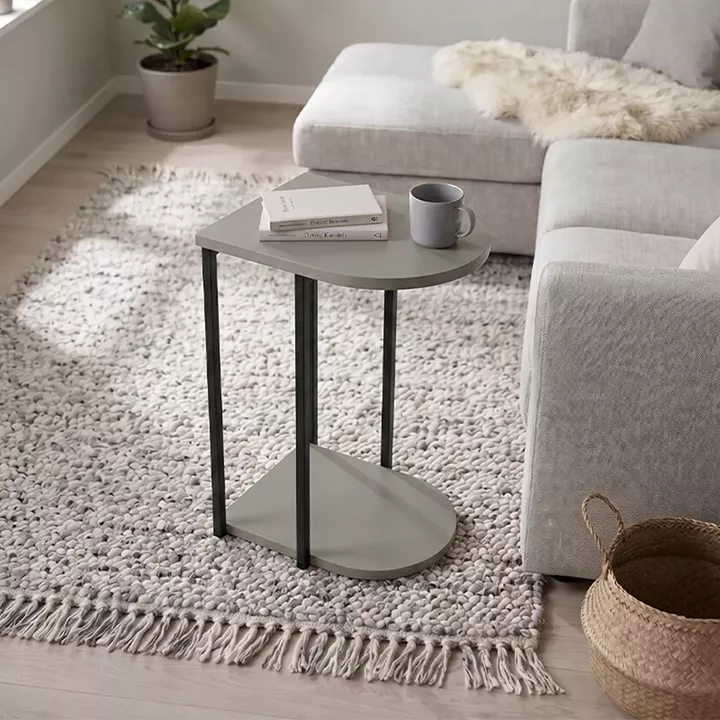 Τραπεζάκι βοηθητικό Roya Megapap χρώμα ash green 41,5x32x56εκ.