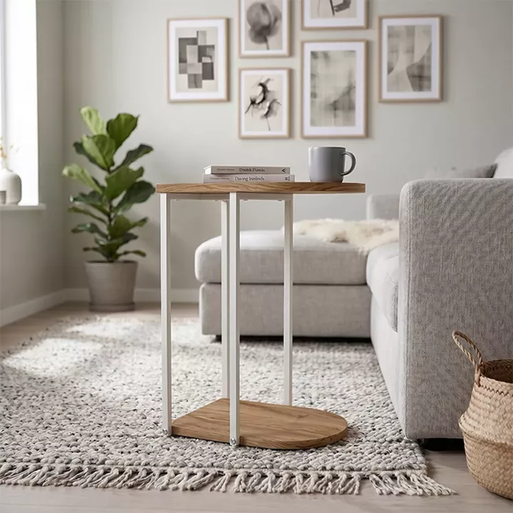 Τραπεζάκι βοηθητικό Roya Megapap χρώμα καρυδί Ud 41,5x32x56εκ.