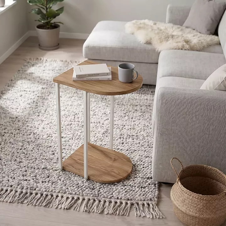 Τραπεζάκι βοηθητικό Roya Megapap χρώμα καρυδί Ud 41,5x32x56εκ.