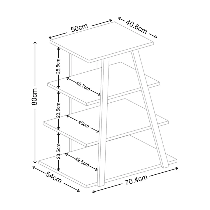 Έπιπλο τηλεόρασης Lyno Megapap χρώμα sapphire oak 70,4x54x80εκ.
