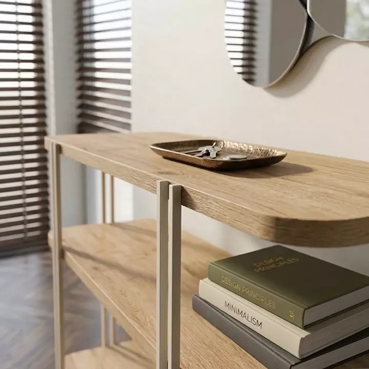 Κονσόλα Notus Megapap χρώμα sapphire oak 92x34,5x75εκ.