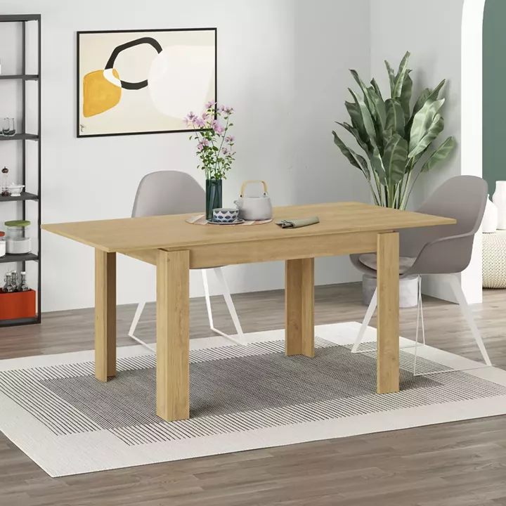 Τραπέζι Tolmen Megapap επεκτεινόμενο χρώμα sapphire oak 120/170x80x75εκ.