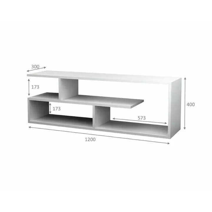 Έπιπλο τηλεόρασης Forever Megapap χρώμα λευκό 120x30x40cm.