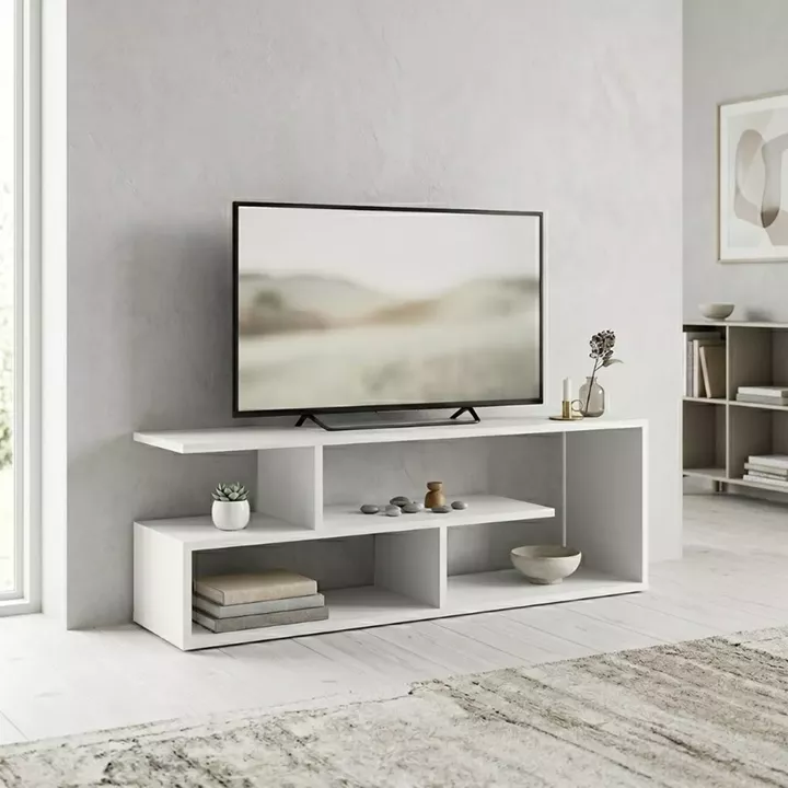 Έπιπλο τηλεόρασης Forever Megapap χρώμα λευκό 120x30x40cm.