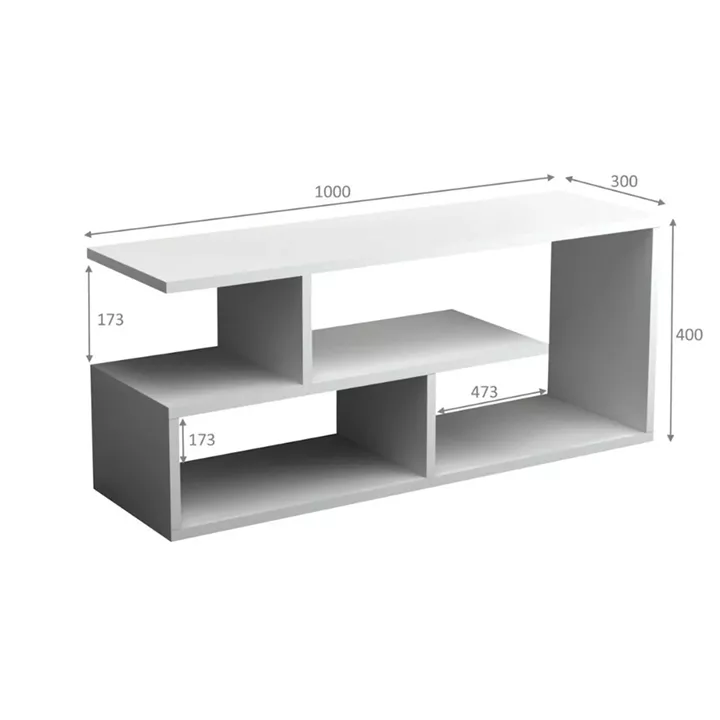 Έπιπλο τηλεόρασης Forever Megapap χρώμα λευκό 100x30x40cm.
