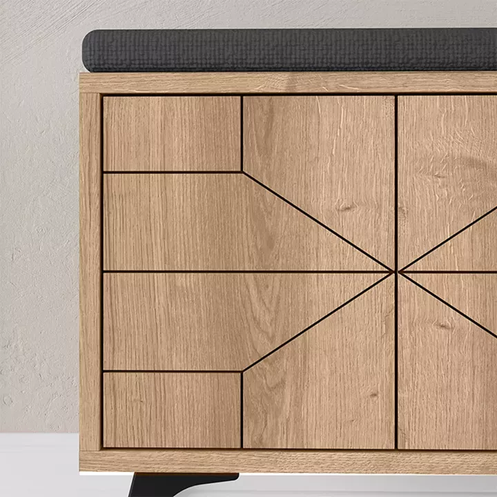 Παπουτσοθήκη Dune Megapap χρώμα sapphire oak 107x35x55εκ.