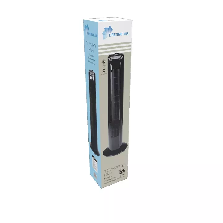 Ανεμιστήρας Πύργος Μαύρο 230V 81cm 45W LIFETIME AIR