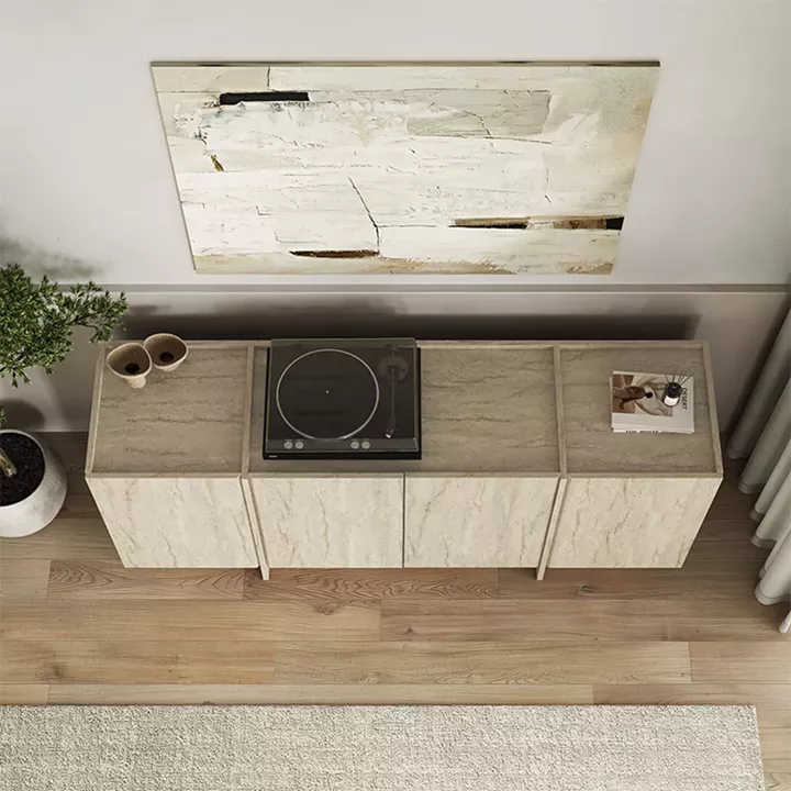 Μπουφές Dorma Megapap χρώμα travertine 180x45x80,2εκ.