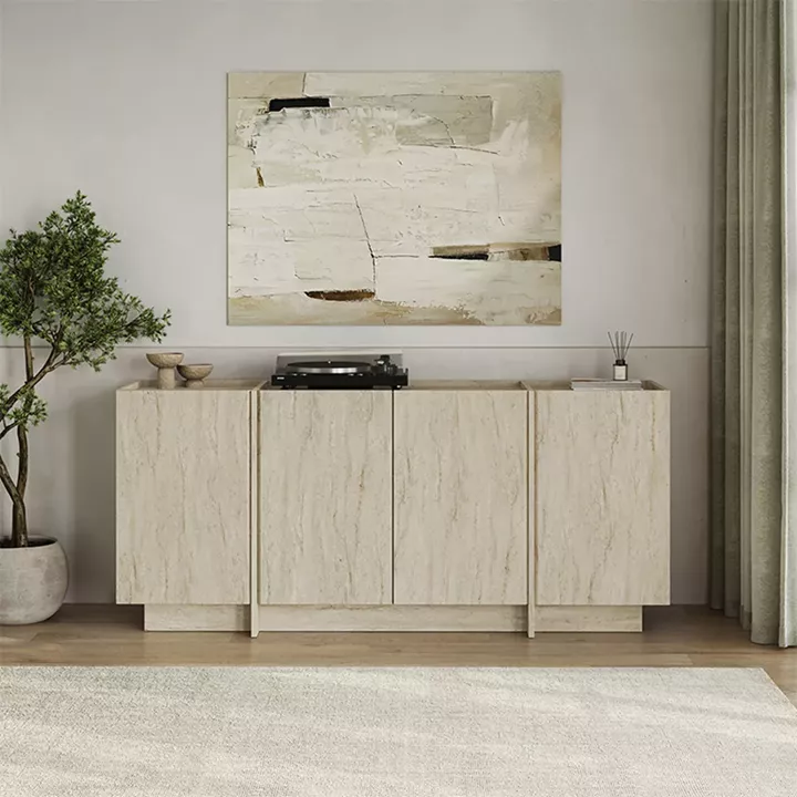 Μπουφές Dorma Megapap χρώμα travertine 180x45x80,2εκ.