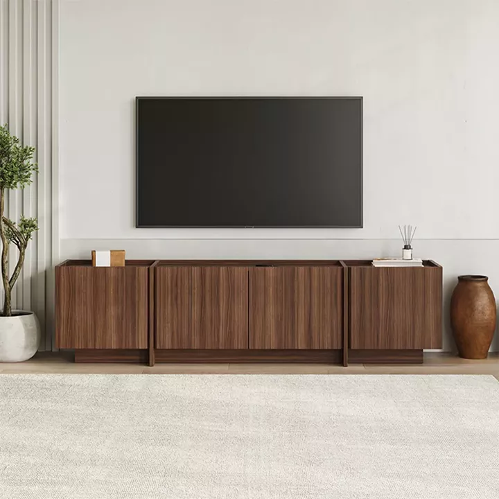 Έπιπλο τηλεόρασης Lowen Megapap χρώμα καρυδί milano 180x35x46,2εκ.
