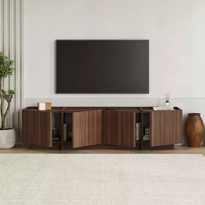 Έπιπλο τηλεόρασης Lowen Megapap χρώμα καρυδί milano 180x35x46,2εκ.