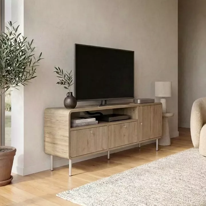 Έπιπλο τηλεόρασης Colia Megapap χρώμα sepet oak 140,3x34x55,7εκ.