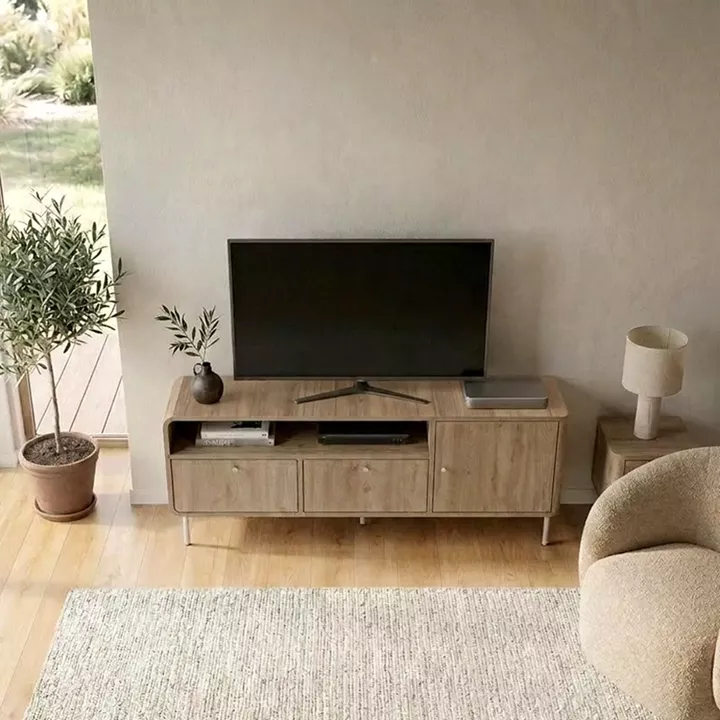 Έπιπλο τηλεόρασης Colia Megapap χρώμα sepet oak 140,3x34x55,7εκ.