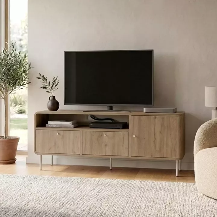 Έπιπλο τηλεόρασης Colia Megapap χρώμα sepet oak 140,3x34x55,7εκ.