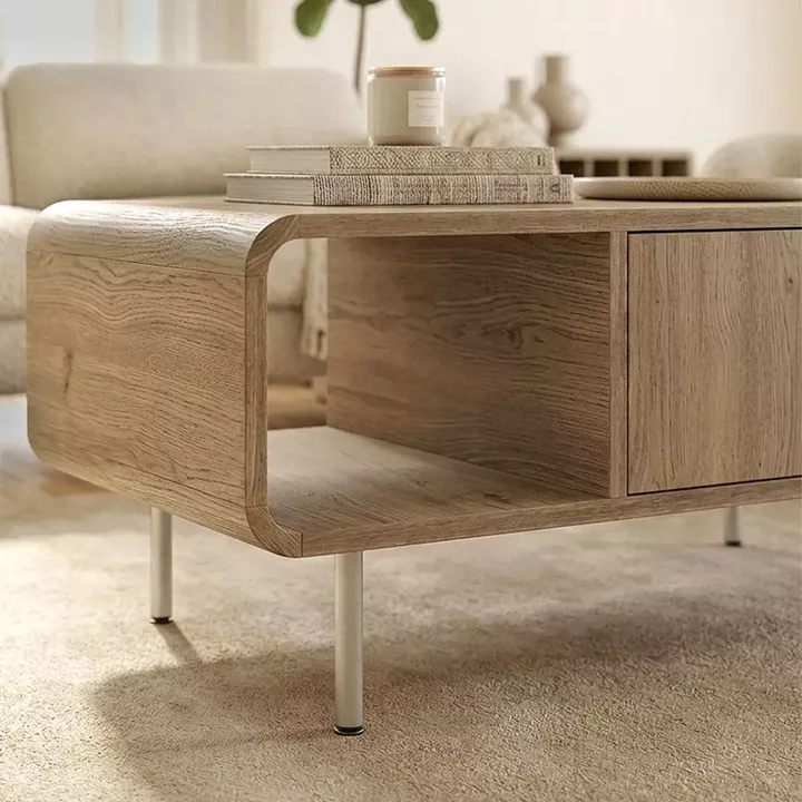 Τραπεζάκι σαλονιού Colia Megapap χρώμα sepet oak 90x60x40,4εκ.