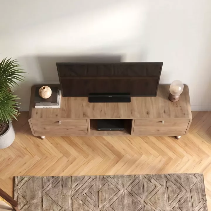 Έπιπλο τηλεόρασης Doro Megapap χρώμα sepet oak 150x34x41εκ.