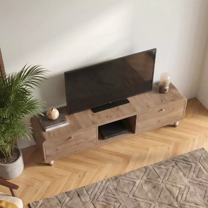 Έπιπλο τηλεόρασης Doro Megapap χρώμα sepet oak 150x34x41εκ.
