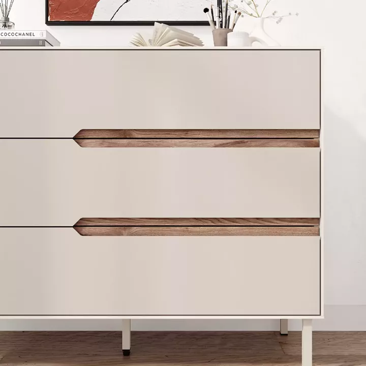 Συρταριέρα Arch Megapap χρώμα sandstone 98x40x78,5εκ.