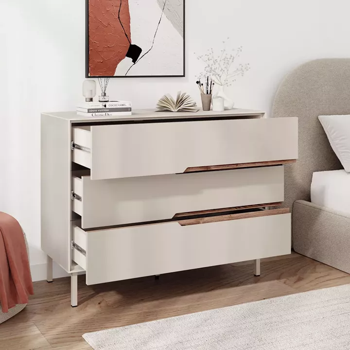 Συρταριέρα Arch Megapap χρώμα sandstone 98x40x78,5εκ.
