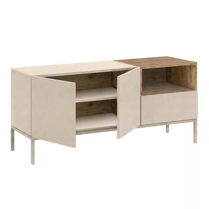 Έπιπλο τηλεόρασης Cailin Megapap χρώμα sandstone - sepet oak 140x41,8x55εκ.