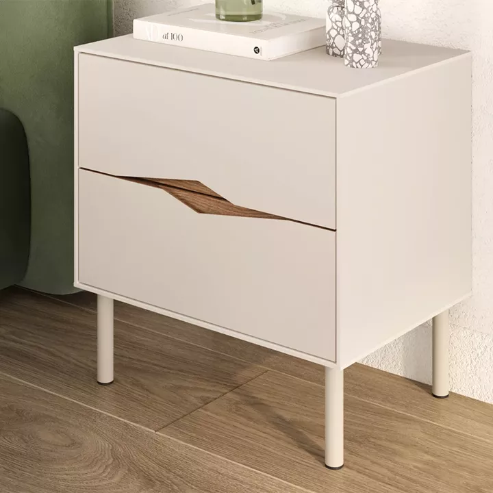 Κομοδίνο Marquise Megapap χρώμα sandstone 50x35x52,3εκ.