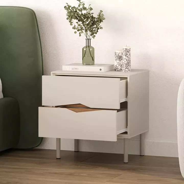 Κομοδίνο Marquise Megapap χρώμα sandstone 50x35x52,3εκ.