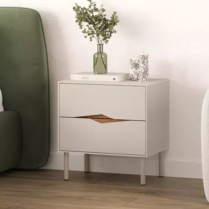 Κομοδίνο Marquise Megapap χρώμα sandstone 50x35x52,3εκ.