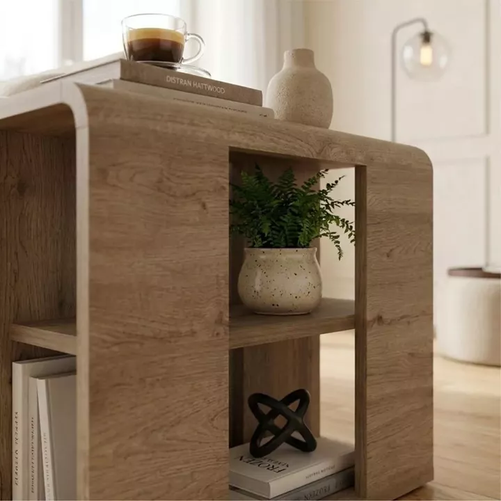 Τραπεζάκι βοηθητικό Colia Megapap χρώμα sepet oak 58x25x50εκ.