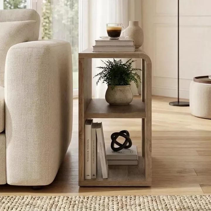 Τραπεζάκι βοηθητικό Colia Megapap χρώμα sepet oak 58x25x50εκ.