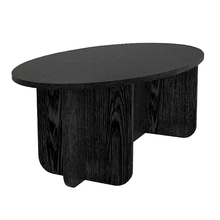 Τραπεζάκι σαλονιού Ravey Megapap χρώμα sencron black 120x60x39,6εκ.