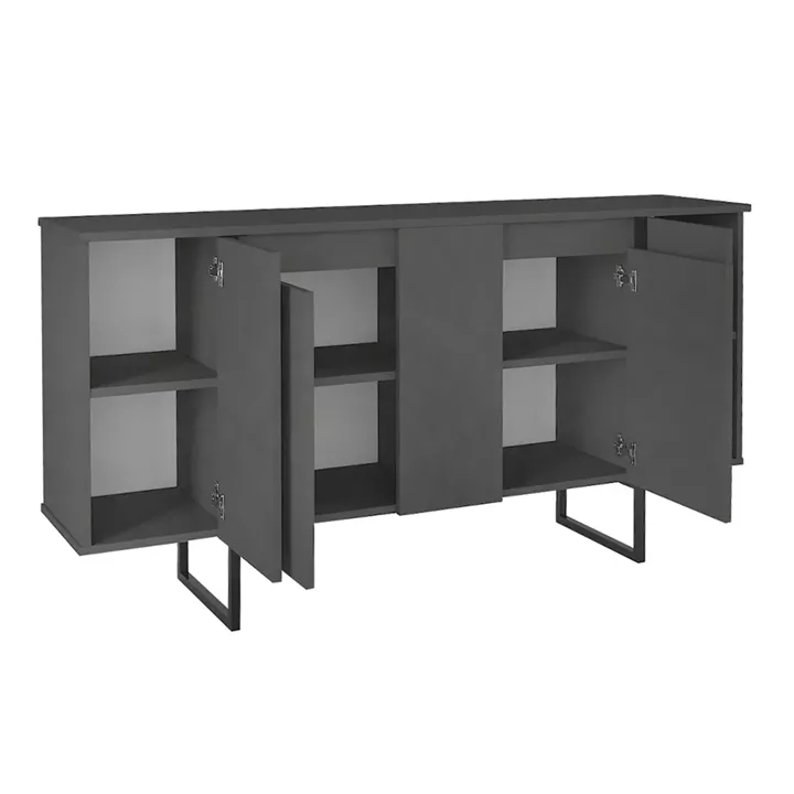 Μπουφές Orontes Megapap χρώμα ανθρακί 160x35,2x80εκ.