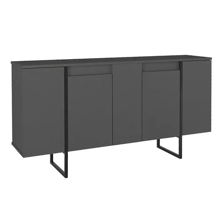 Μπουφές Orontes Megapap χρώμα ανθρακί 160x35,2x80εκ.
