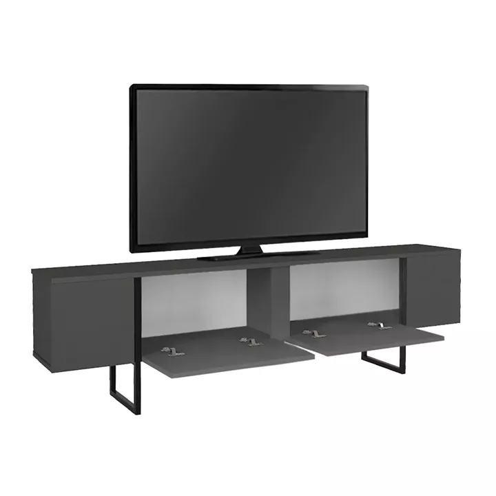 Έπιπλο τηλεόρασης Orontes Megapap χρώμα ανθρακί 180x29,6x50εκ.