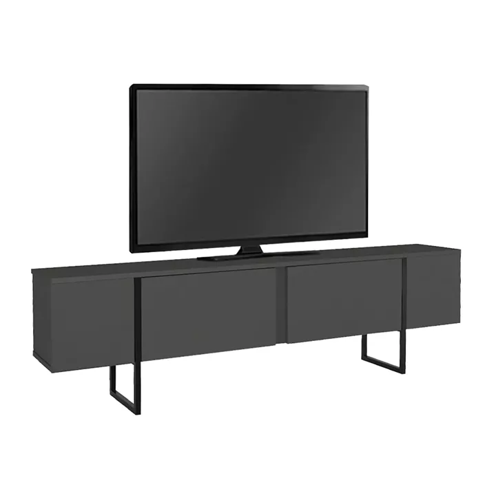 Έπιπλο τηλεόρασης Orontes Megapap χρώμα ανθρακί 180x29,6x50εκ.
