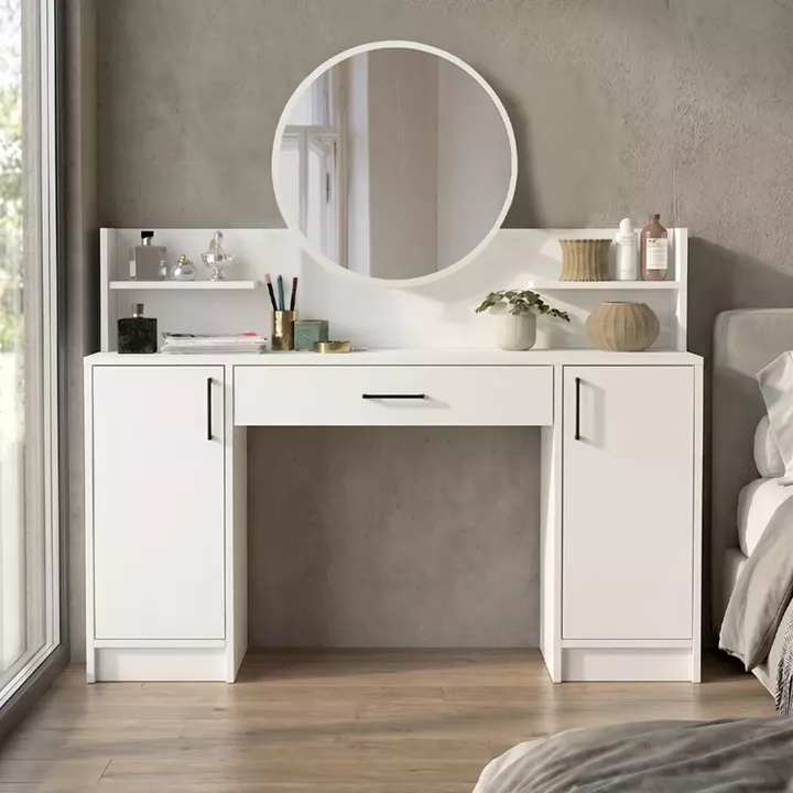 Τουαλέτα με καθρέπτη Talos Megapap χρώμα λευκό 135x40x144,2εκ.