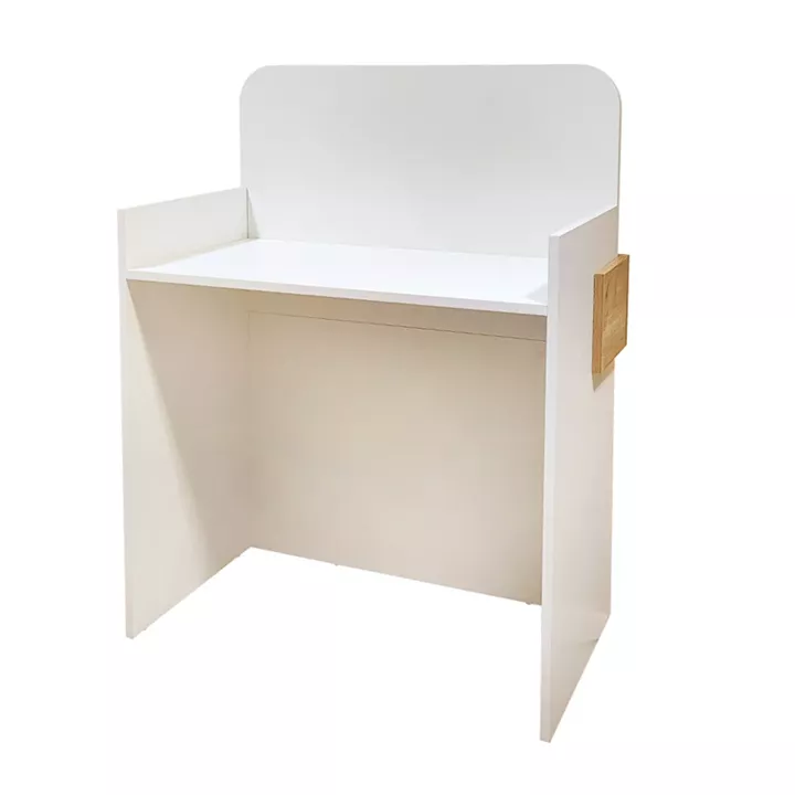 Γραφείο υποδοχής - reception Telmos Megapap με LED χρώμα λευκό - sapphire oak 90x43,6x119,2εκ.