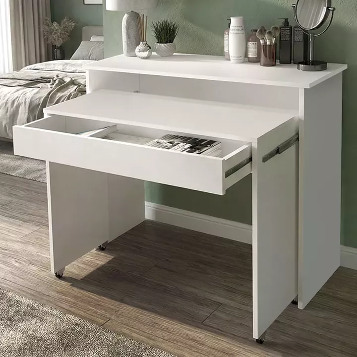 Κονσόλα - Γραφείο εργασίας Fellos Megapap χρώμα λευκό 100x40x91,8εκ.