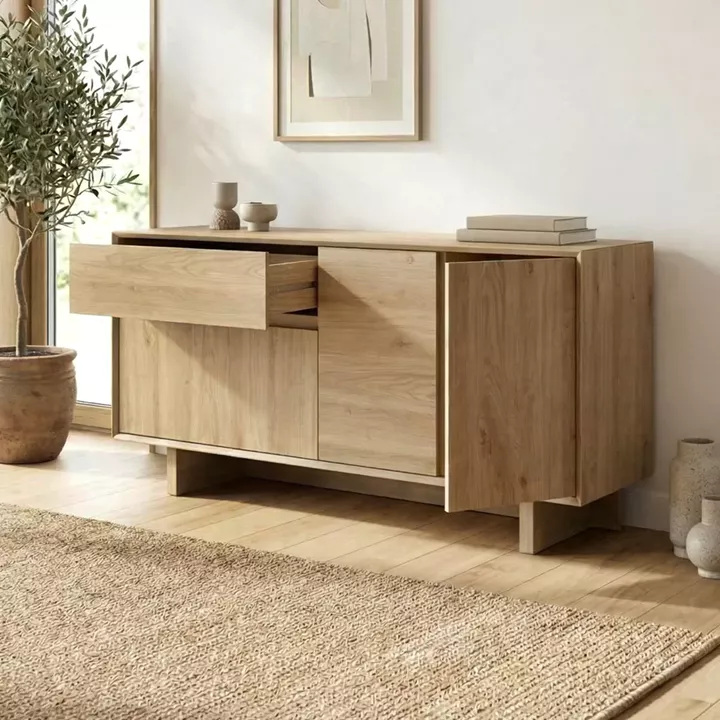 Μπουφές Capri Megapap χρώμα sapphire oak 146x45x76,5εκ.