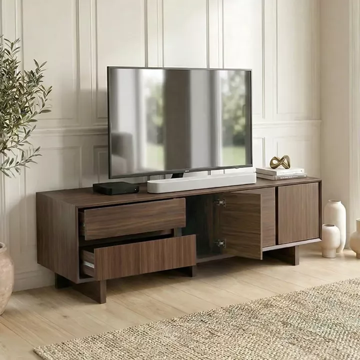 Έπιπλο τηλεόρασης Capri Megapap χρώμα καρυδί milano 180x45x55εκ.