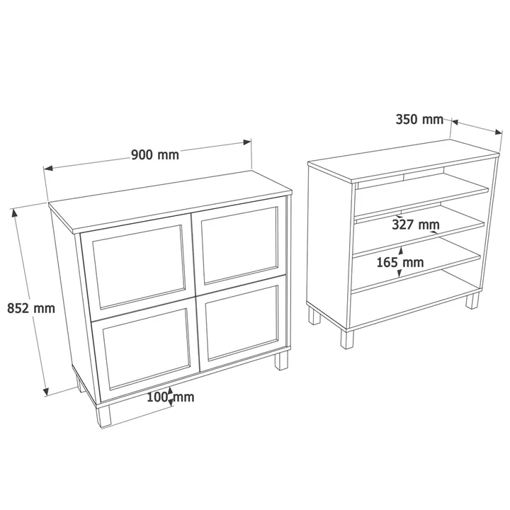 Κονσόλα ArteLibre AESIR Φυσικό Μοριοσανίδα/Rattan 90x35x85.2cm