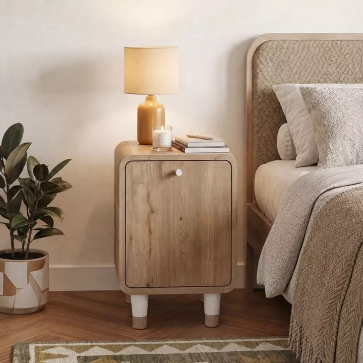 Κομοδίνο Doro Megapap χρώμα sepet oak 35,3x34x51εκ.